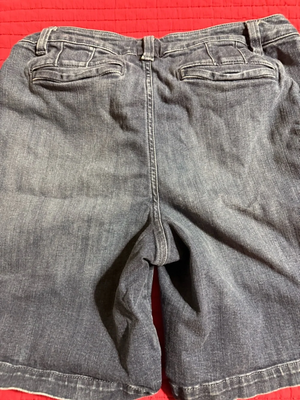 Lane Bryant Dark Blue Bermuda Denim Shorts - Picture 4 of 5